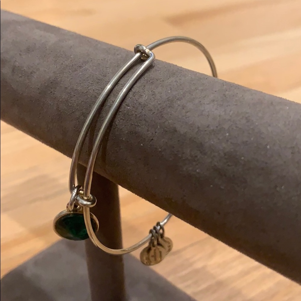 Alex and Ani Emerald Stone Bracelet